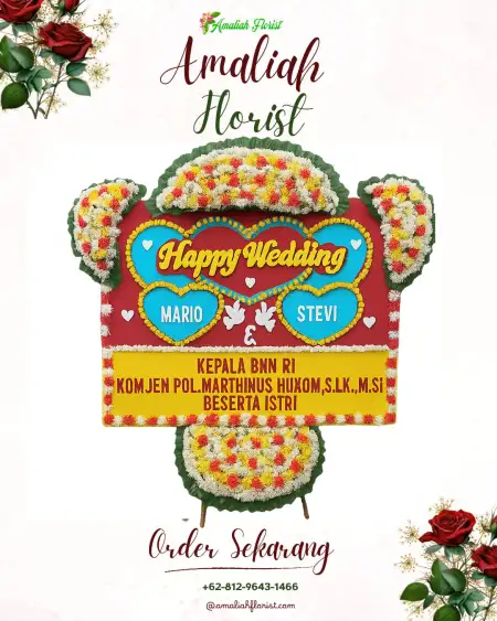 Papan Bunga Pernikahan Singamerta